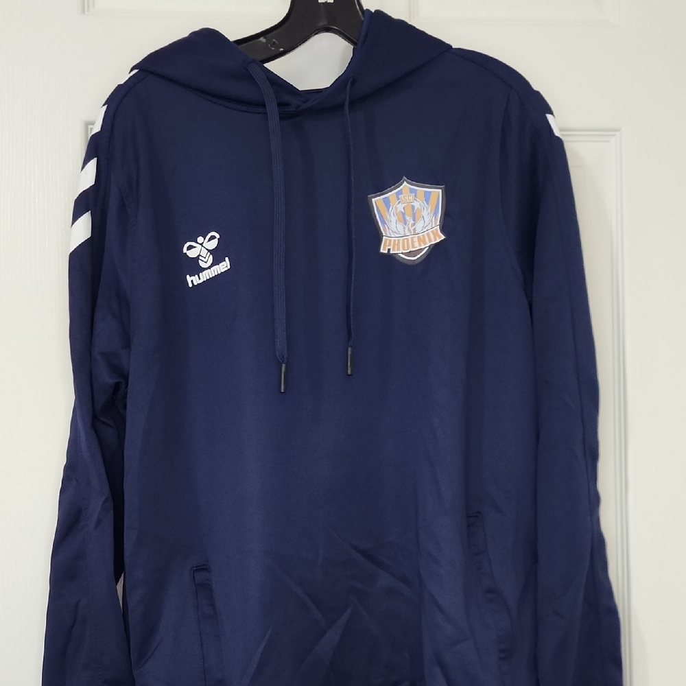 Hummel Dark Blue Hoodie with Emblem
